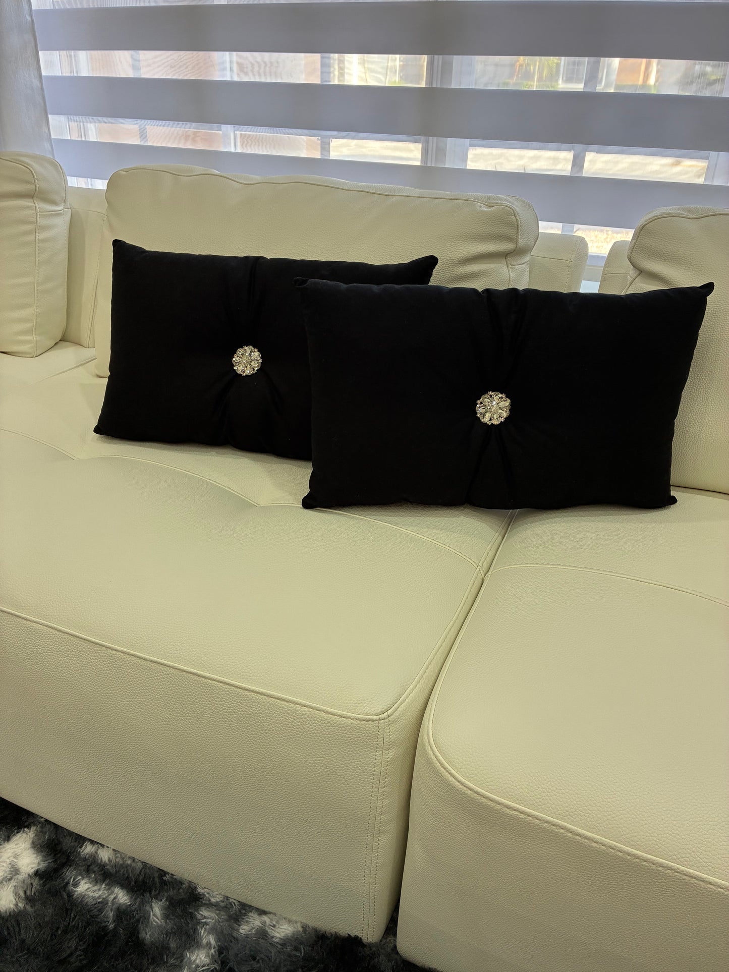 Homemade Fabric Cushion - Black