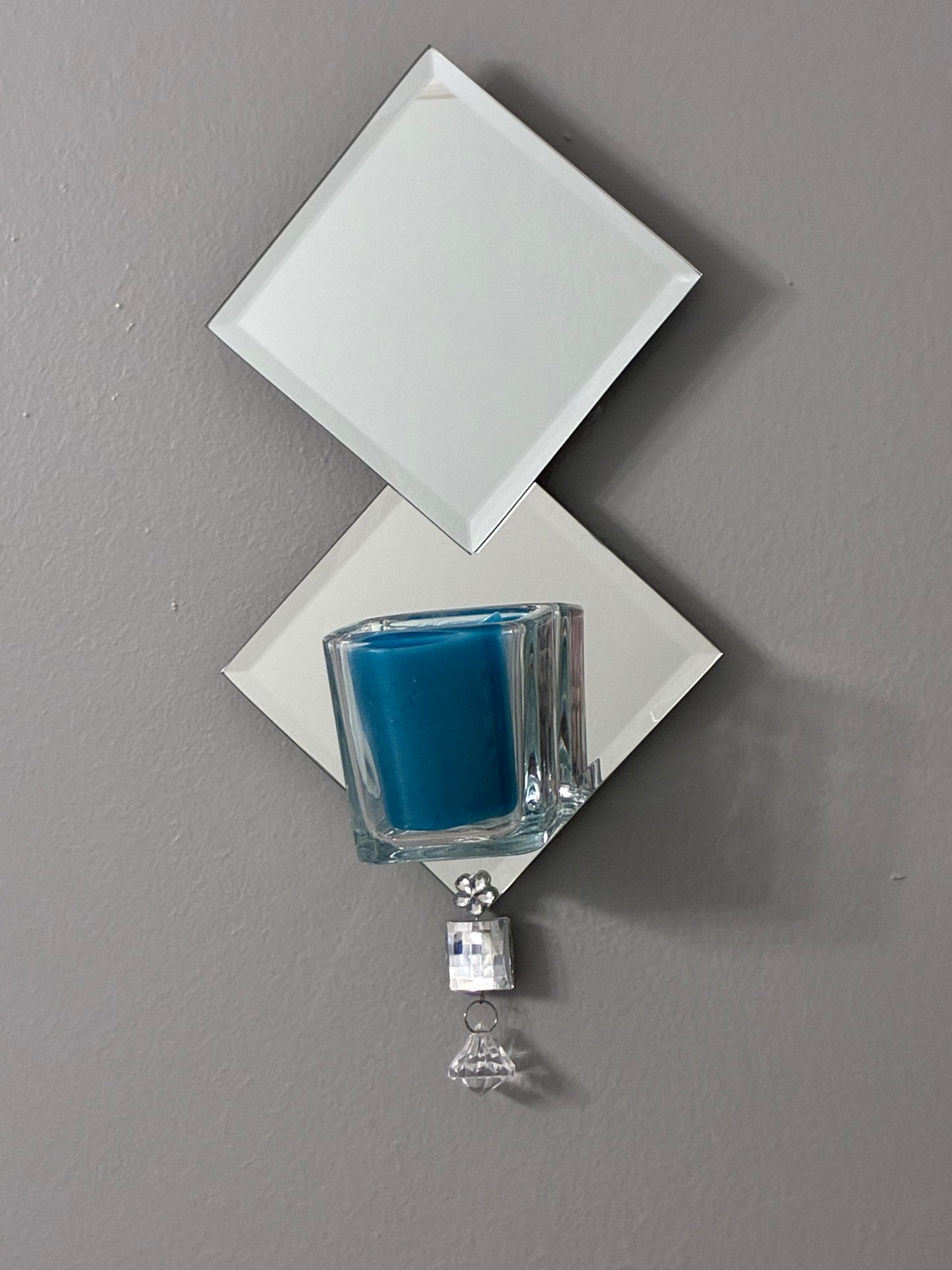 Homemade Candle Holder Mirror