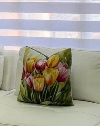 Floral Multi Colored Pillow