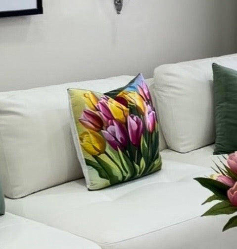Floral Multi Colored Pillow